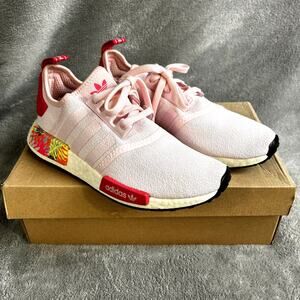 Adidas NMD_R1 Women’s 8 Pink Floral Sneakers Running Shoes Boost Lifestyle